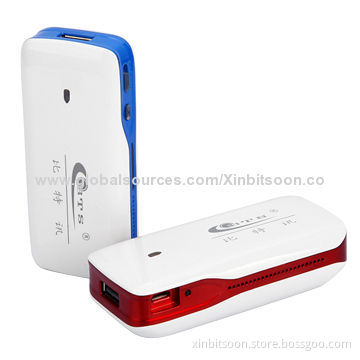 4-in-1 3G Portable Wi-Fi Router with 5200mAh Power Bank Function